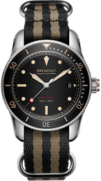 Bremont Watch Supermarine S301 Black Nato S301/BK/R Stone Canvas Nato