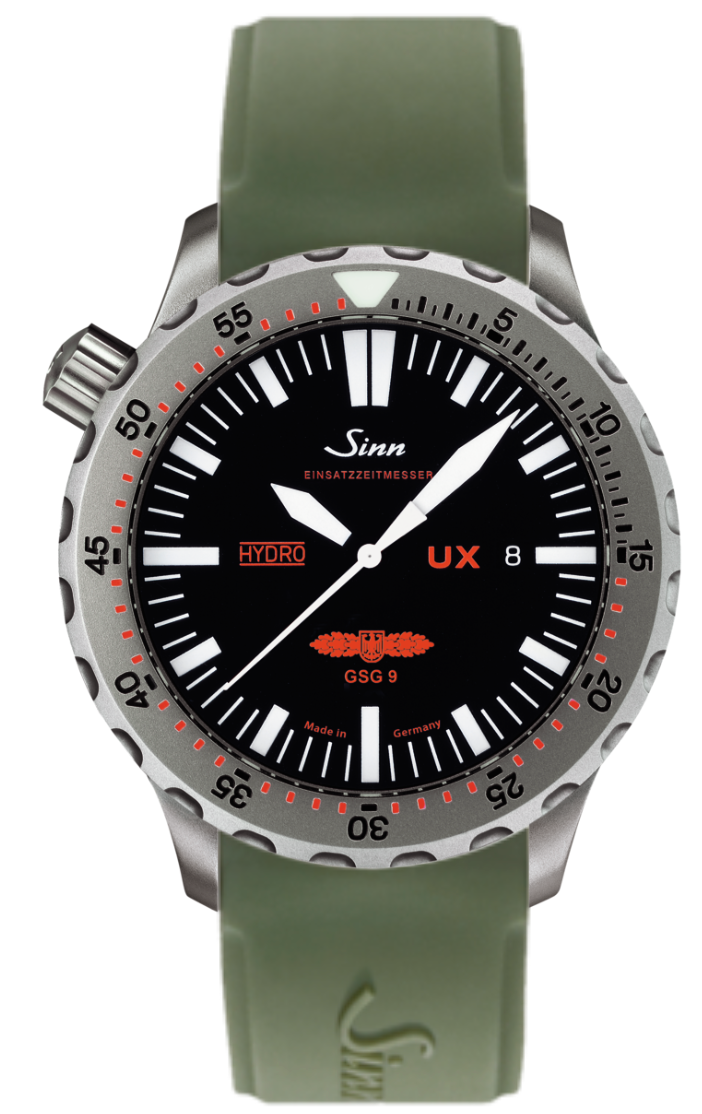 Sinn UX GSG EZM 2B Tegimented Green Rubber Watch GREEN