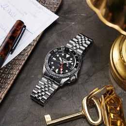 Seiko 5 Sports GMT SKX Black Grape Re-Interpretation Watch