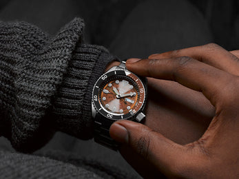 Seiko 5 Sports Skeleton Dial Watch