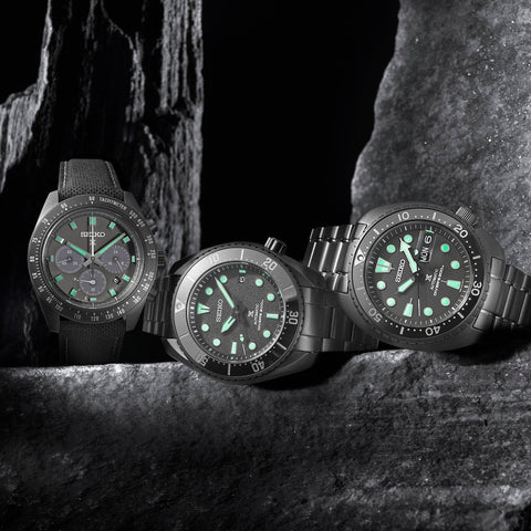 Seiko Prospex Black Series Night Vision Turtle Diver Watch