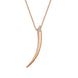 Shaun Leane Sabre Rose Gold Vermeil Diamond Tusk Necklace, SA027.RVWHNOS.