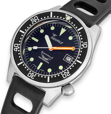 Squale Watch 1521 Black Blasted Rubber
