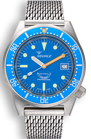 Squale Watch 1521 Blue Blasted 1521BLUEBL.ME20