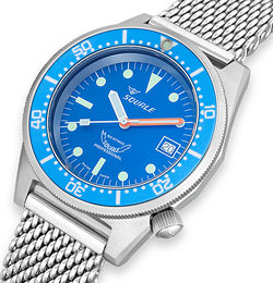 Squale Watch 1521 Blue Blasted Mesh