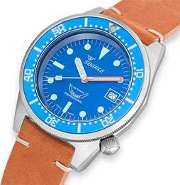 Squale Watch 1521 Blue Blasted Leather