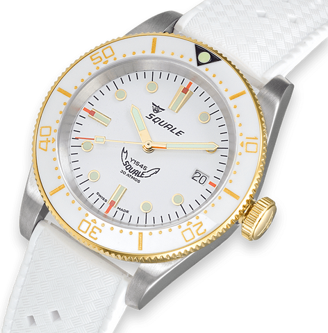 Squale Watch 1545 White Rubber
