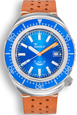 Squale Watch 2002 Blue Leather 2002.SS.BL.BL.PTC