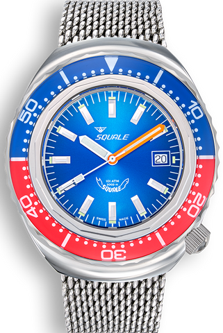 Squale Watch 2002 Blue Red 2002.SS.BLR.BL.ME22