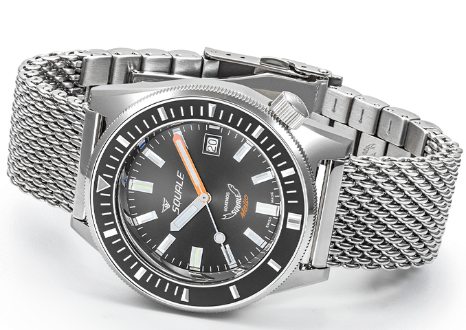 Squale Matic Grey Mesh Watch