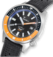Squale Matic Satin Orange Rubber Watch