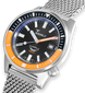 Squale Matic Orange Mesh Watch