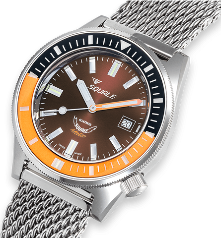 Squale Matic Chocolate Mesh Watch