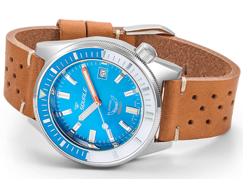 Squale Watch Matic Light Blue Leather
