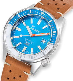 Squale Watch Matic Light Blue Leather