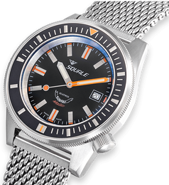 Squale Matic Satin Black Mesh Watch