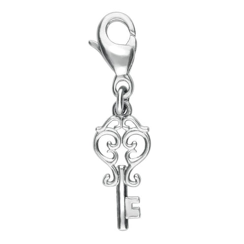 Sterling Silver Alice In Wonderland Key Charm. G730.