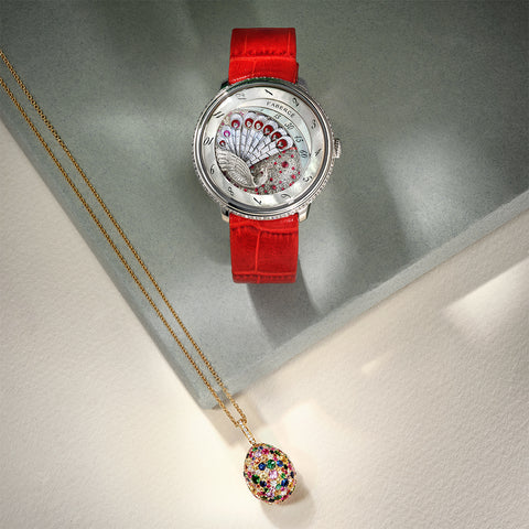 Faberge Lady Compliquee Peacock Ruby Watch