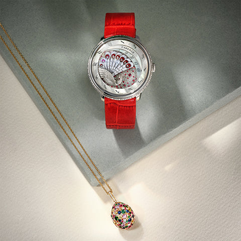 Faberge Watch Lady Compliquee Peacock Ruby