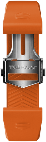 TAG Heuer Strap Connected 42mm Rubber Orange Folding Buckle BT6272