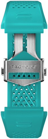 TAG Heuer Strap Connected 45mm Rubber Light Blue Folding Buckle BT6268