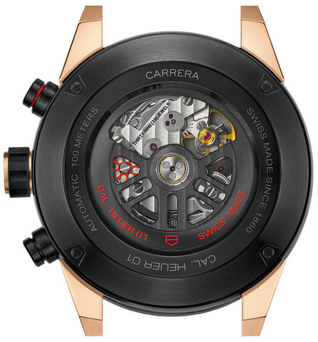 TAG Heuer Watch Carrera Calibre Heuer 01 Rose Gold and Titanium