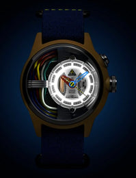 Electricianz Nylon Cable Z 42mm White Rubber Watch D