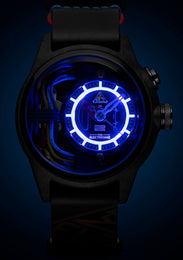 Electricianz Watch Nylon Carbon Z 42mm Blue Rubber