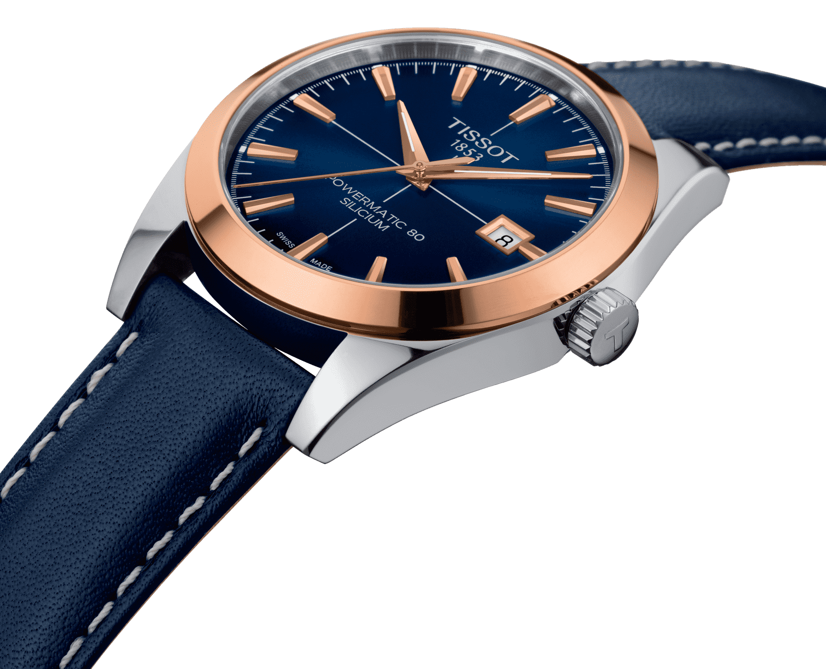 Tissot Watch Gentleman Powermatic 80 Silicium Solid 18K Gold