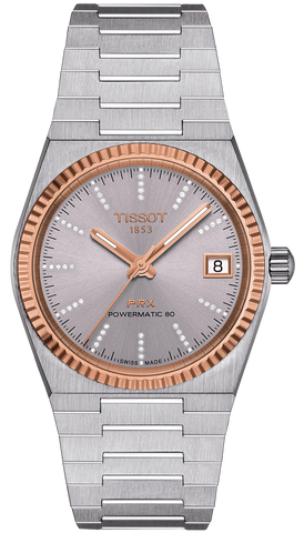Tissot Watch PRX 35 Powermatic 80 Steel & 18k Gold T9312074133600