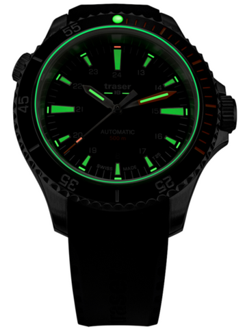 Traser H3 P67 Diver Automatic Black Rubber Watch