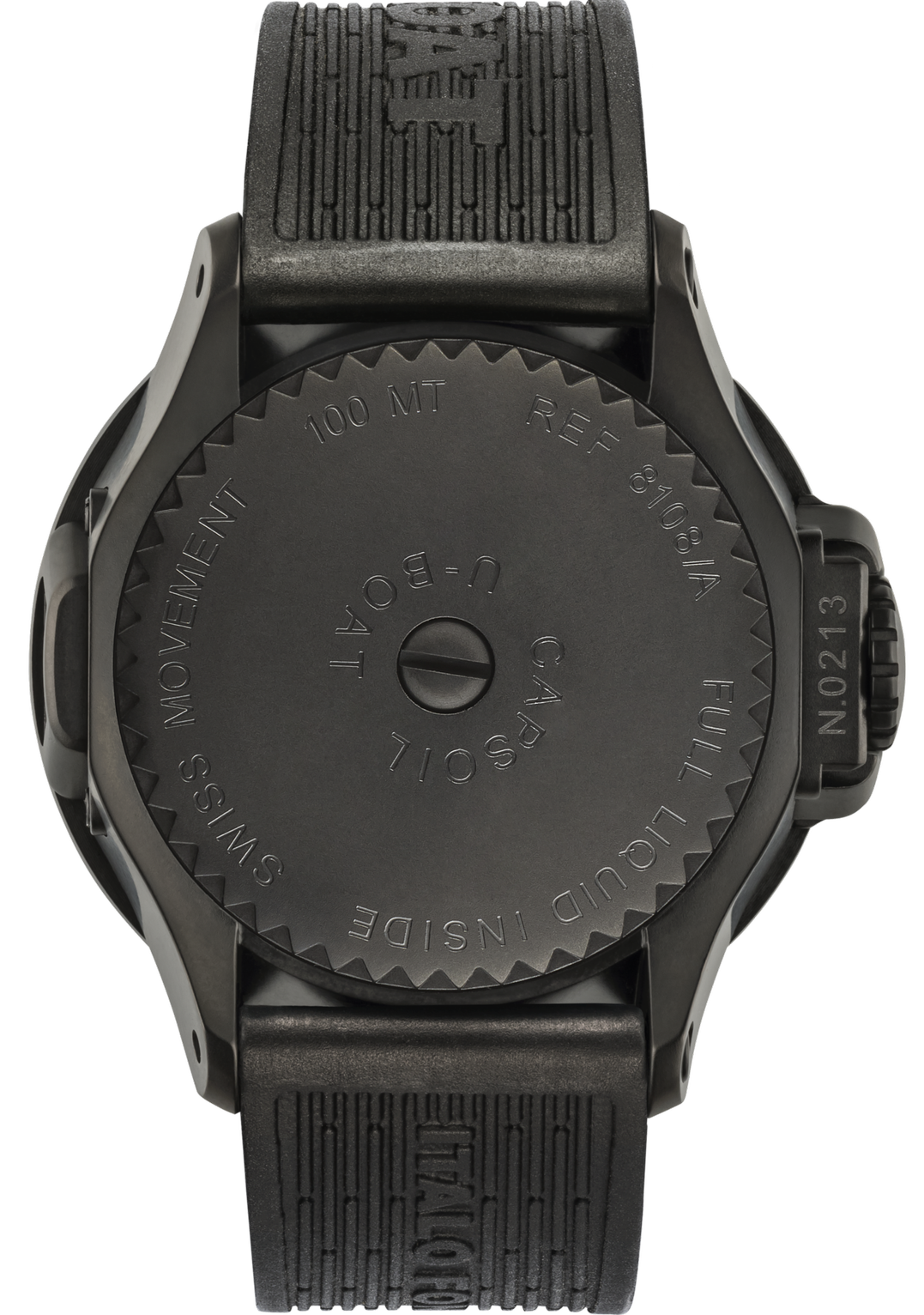 UBoat Watch Capsoil 45 DLC Rubber Strap 8108/A RUBBER STRAP Watch