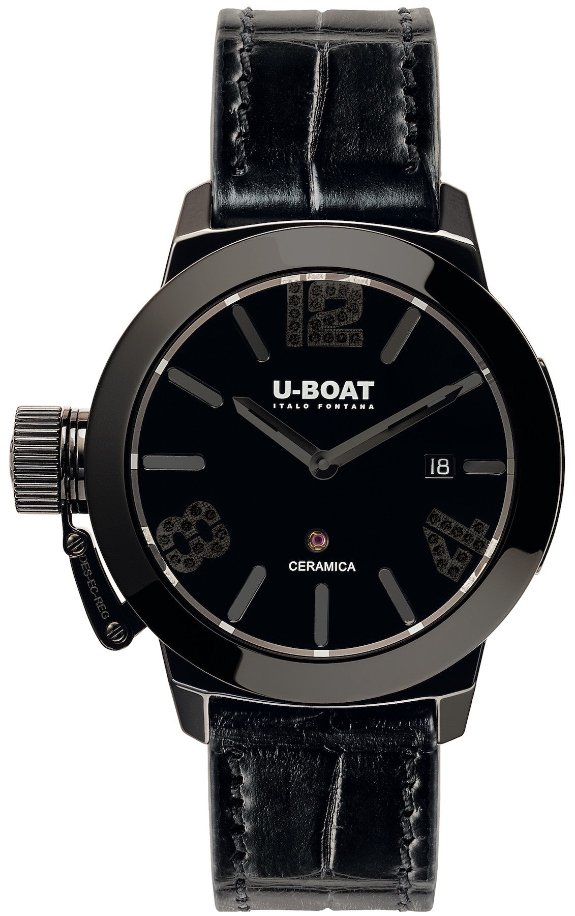 U-Boat Watch Classico 42 BK/BK Diamonds 7124 Watch | Jura Watches
