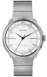 Wena By Sony Watch Three Hands Mechanical White Pro Silver WNWHTM01BW.AE/WNWB11BS.AE