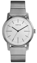 Wena By Sony Watch Three Hands White Pro Silver WNWHWT01BW.AE/WNWB11BS.AE