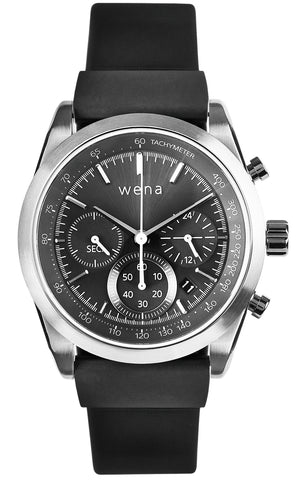 Wena By Sony Watch Chronograph Solar Silver Active WNWHCS01BS.AE/WNWA01BB.AE