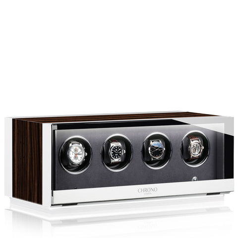 Chronovision Watch Winder Ambiance IV Ebony Silk White Silk