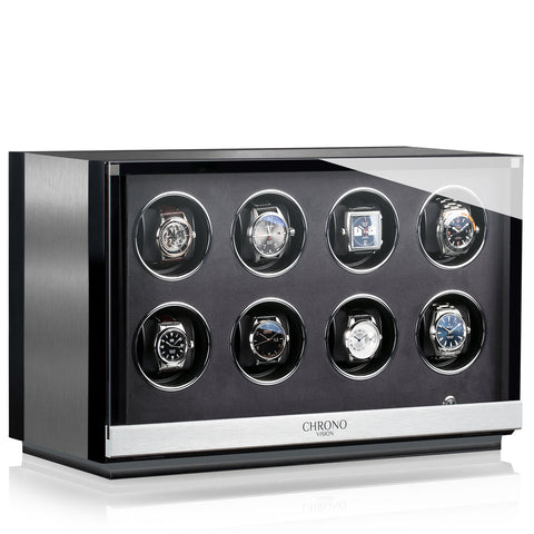 Chronovision Watch Winder Ambiance VIII Alu Black Silk