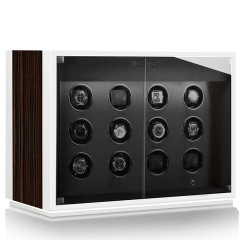 Chronovision Watch Winder Ambiance XII Ebony Silk White Silk