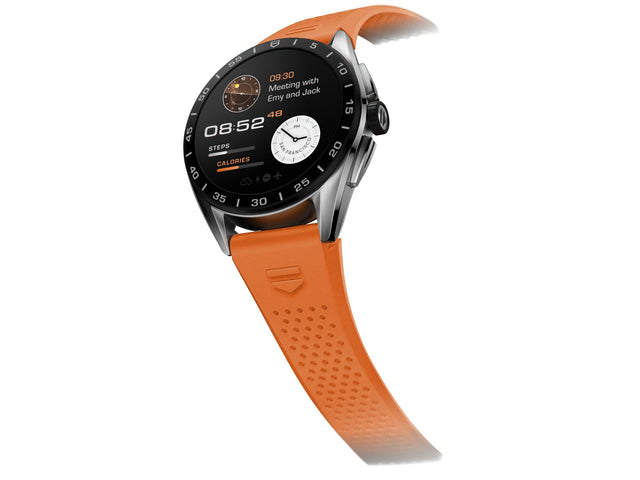 TAG Heuer Watch Connected Calibre E4 45 Orange Rubber