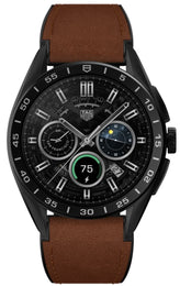TAG Heuer Watch Connected Calibre E4 45 Titanium Brown Leather SBR8A80.BT6270.