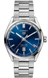 TAG Heuer Watch Carrera Calibre 7 Twin Time Automatic Mens WBN201A.BA0640