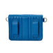 Wolf Mimi Collection Leather Blue Mini Bag with Wristlet and Lanyard