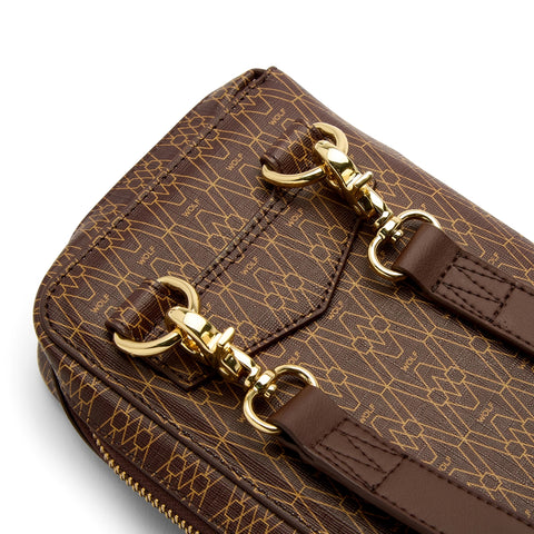 WOLF Signature Vegan Collection Brown Travel Case