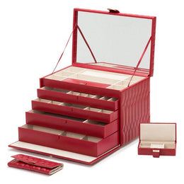 Wolf Jewellery Box Caroline Extra Large Red 329572