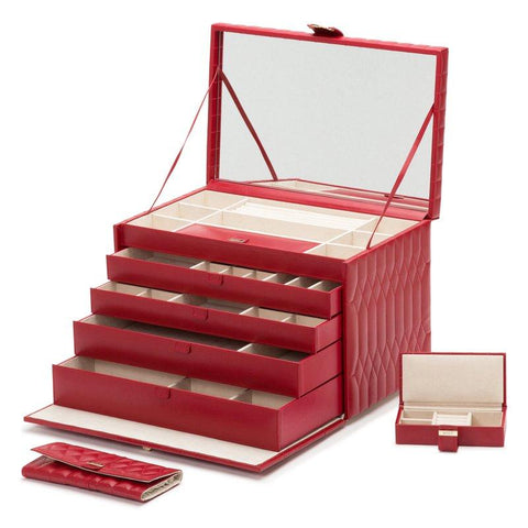 Wolf Jewellery Box Caroline Extra Large Red 329572