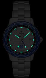 Zodiac Watch Super Sea Wolf World Time GMT Pan Am D