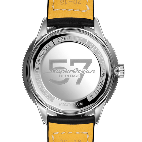 Breitling Watch Superocean Heritage 57 Black Leather Folding Clasp