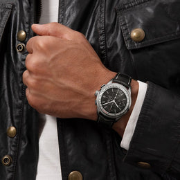 Breitling Watch Premier Chronograph 42 Black Croco Tang