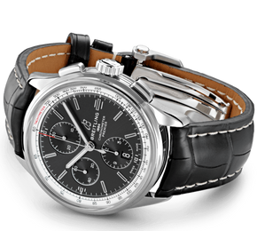 Breitling Watch Premier Chronograph 42 Black Croco Folding
